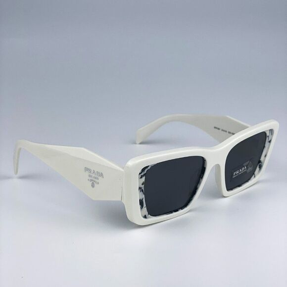 NEW Prada PR08YS 02V5S0 White Havana Black Gray Cat Eye Unisex Sunglasses - Picture 7 of 12